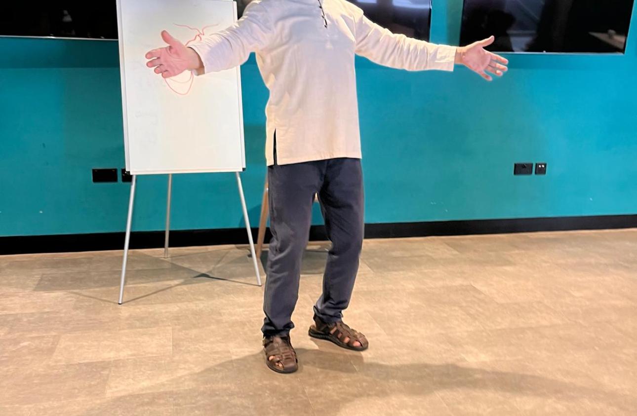 Sef Townsend with open arms